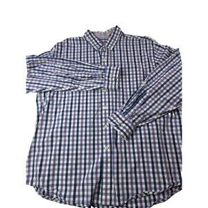 IZOD Men's XXL Plaid Multicolored Button Up Shirt